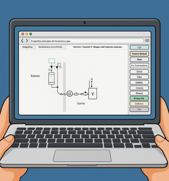 Software dichiarazione conformità gas conforme alla normativa UNI 7129 con gestione allegati obbligatori DiCo per impiantisti gas