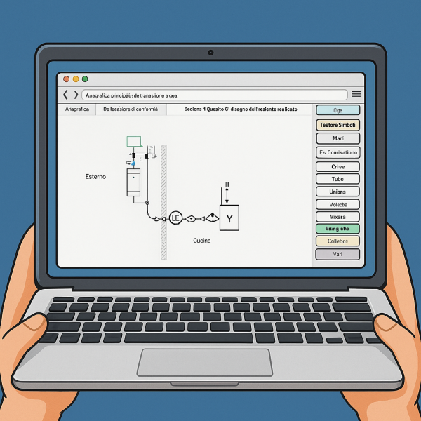 Software dichiarazione conformità gas conforme alla normativa UNI 7129 con gestione allegati obbligatori DiCo per impiantisti gas