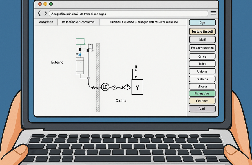 Software dichiarazione conformità gas conforme alla normativa UNI 7129 con gestione allegati obbligatori DiCo per impiantisti gas