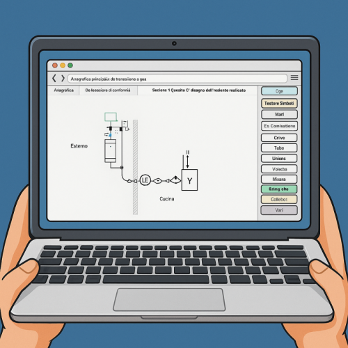 Software dichiarazione conformità gas conforme alla normativa UNI 7129 con gestione allegati obbligatori DiCo per impiantisti gas